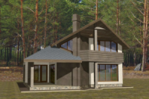 Типовой малобюджетный проект коттеджа ( 2810 )