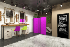 Дизайн бьюти-салона в стиле лофт-шик