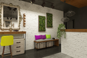 Дизайн бьюти-салона в стиле лофт-шик