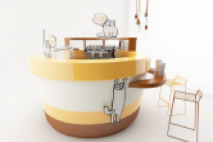 Дизайн островка кофе на вынос "Бодрый кот" г. С-Петербург