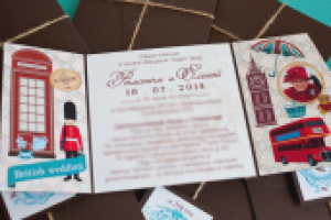 Свадебные пригласительные в стиле Лондон