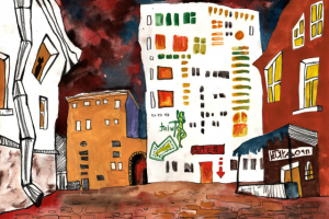 Грязный город, ночь