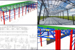 Проект КМ, КМД здания склада с крановым оборудованием.