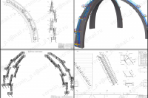 Металлоконструкции лестницы внутри купольной части.