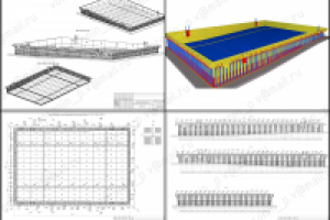 Проект бассейна 25x16м, глубиной 1,2-1,8 м.