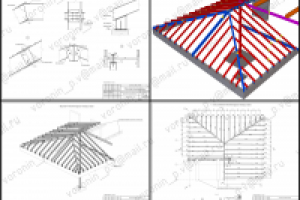 Металлоконструкции каркаса кровли.