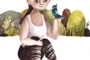 Девочка с птичкой