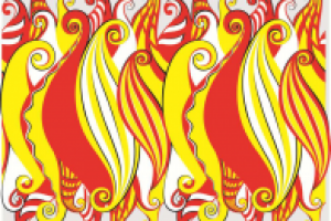 "Искры"-макет с рисунком для цветочной упаковки.