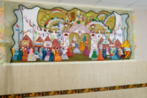 Фактурное панно в интерьере.