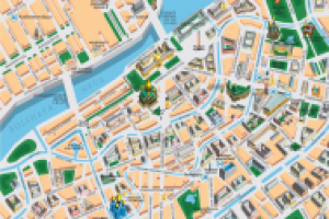 Имиджевая карта центральной части Петербурга.