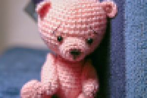 Amigurumi - розовый мишка, крючок