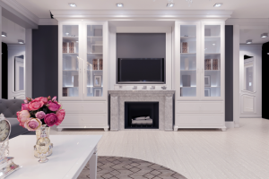 Гостиная в серых тонах