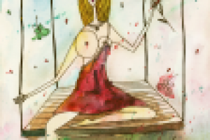 Девушка с цветнком