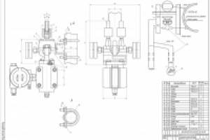 Монтажный чертеж датчика уровня Метран ДД
