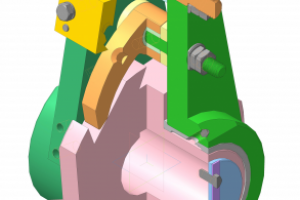 3D модель храпового механизма