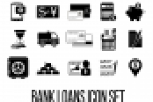 Банковские ч/б иконки