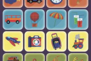 Набор туристических и транспортных иконок