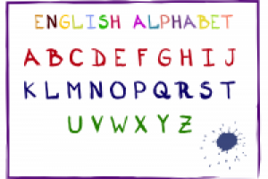Векторный английский алфавит написанный тушью