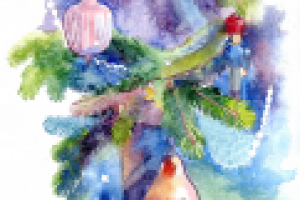 Иллюстрация для новогодней открытки