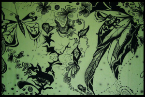 Аэрография по ткани ''Ядовитый плющ''