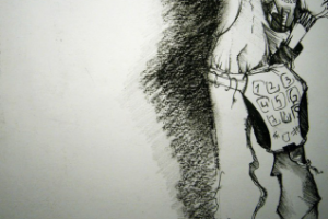 Эскиз одежды к коллекции ''Кабельщик''