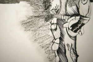 Эскиз одежды к коллекции ''Кабельщик''