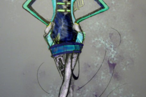 Эскиз одежды к коллекции ''Aquarius''