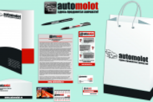 Фирменный стиль автомобильного портала "Автомолот"
