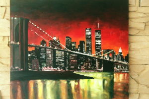 Арт-пейзаж, Нью-Йорк, картина в интерьер