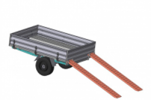 Прицеп с выдвижным трапом