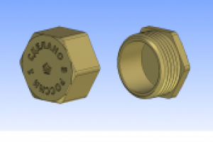 3D модель - Заглушка G 1 НР - штамповка+ деталь