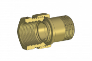 3D модель Разъёмное соединение 3/4  - "американка" - сечение
