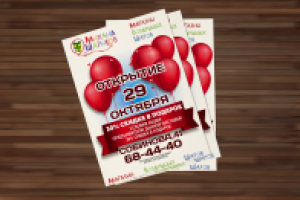 Листовка для магазина шариков