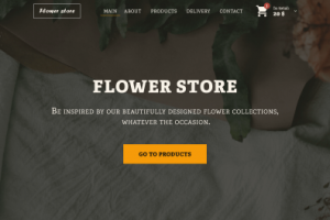 Дизайн интернет-магазина цветов