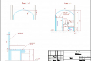 план и разрез хаммама со схемой обогрева поверхностей