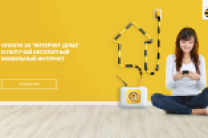 Интернет дома от Beeline, акционный банер