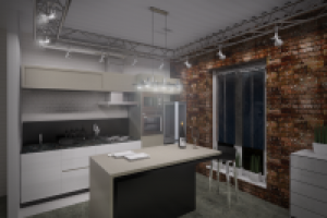 Кухня в стиле лофт