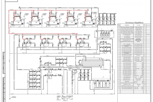 Тепловая схема котельной 54 МВт