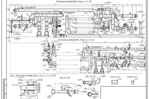 Вид трубопроводов. Центральный тепловой пункт