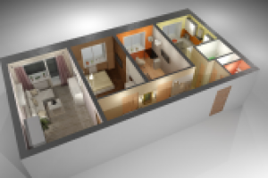 AutoCAD, 3D модель квартиры