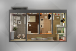 AutoCAD, 3D модель квартиры