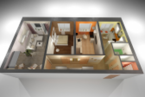 AutoCAD, 3D модель квартиры