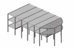 Проект КЖ трехэтажного торгового центра, 700 м2