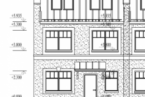 2x005-Проект блокированного 3 этажного жилого дома 9.2x66.74 155