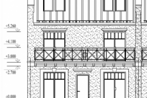 2x002-Проект блокированного 3 этажного жилого дома 7.3x72.74 148