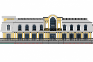 3x003-Проект здания 3 этажного ресторана 19.5x54 5000м.кв.