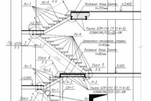 5x001-Проект деревянной лестницы по металлическим косоурам
