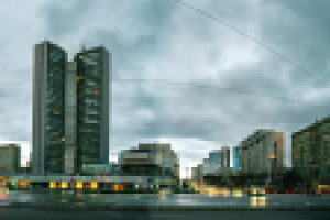 вид на Новый Арбат с краснопресненской набережной