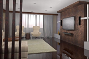 Современная гостиная. Визуализация 3