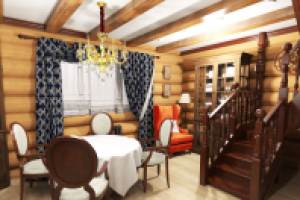 Дом сруб. Визуализация 2